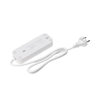  Сетевой удлинитель Maxvi PS-515, 10A, 2300Вт, 3 гнезда, без заземления, 1.5м, белый 