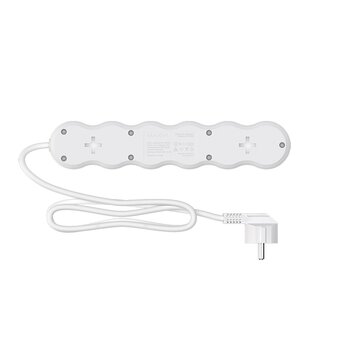  Сетевой фильтр Maxvi SP-218A, 10A, 2300Вт, 4 гнезда, 2xUSB-A, земля, 1,8м, белый 