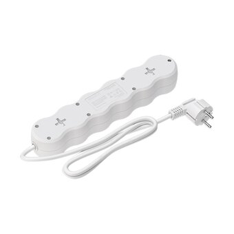  Сетевой фильтр Maxvi SP-218, 10A, 2300Вт, 5 гнезд, земля, 1,8м, белый 