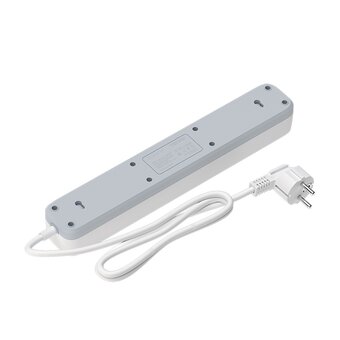  Сетевой фильтр Maxvi SP-318AC, 10A, 2300Вт, 4 гнезда, 1xUSB-A, 1xUSB-C, земля, 1.8м, белый 