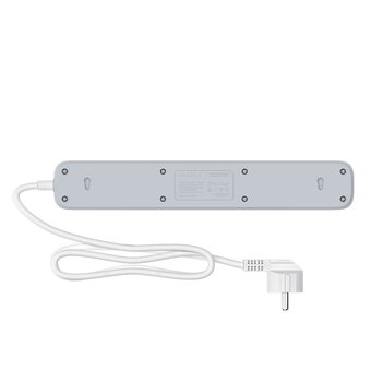  Сетевой фильтр Maxvi SP-318AC, 10A, 2300Вт, 4 гнезда, 1xUSB-A, 1xUSB-C, земля, 1.8м, белый 