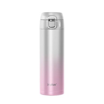  Термокружка JOYLUX Ultra Gradient 700276 нерж, 420мл белый/розовый 
