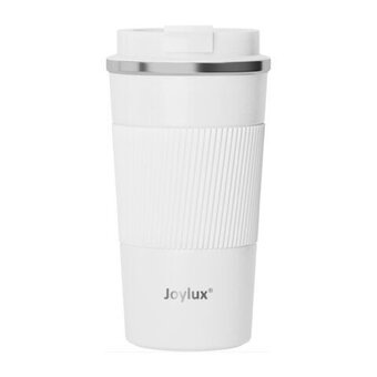  Термокружка JOYLUX Every Day 700293 нерж, 510мл силиконовый рукав, белый матовый 