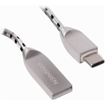  Кабель SONNEN 513127 USB 2.0-Type-C, 1м Premium медь 