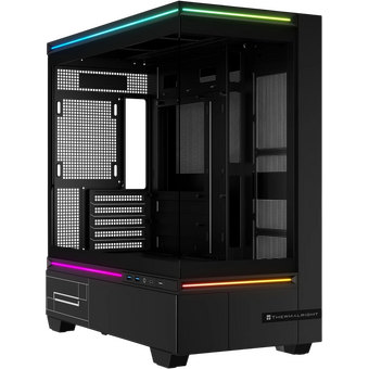  Корпус Thermalright TL-M10 Vision Black, без БП, Mini-Tower, TG, LCD, ARGB, no fans, 2xUSB-A 3.0, 1xUSB Type-C, mATX, mITX 