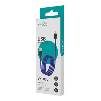  Кабель VIXION Pro VX-07c (01246) USB-Type-C, 1м, синий 