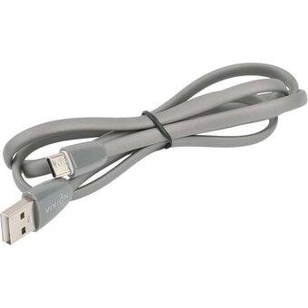  Кабель силиконовый VIXION Pro VX-12c (03042) USB-Type-C, 1м, серый 