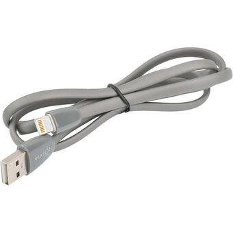  Кабель силиконовый VIXION Pro VX-12i (02991) USB-Lightning 8 pin, 1м, серый 