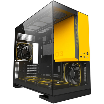  Корпус Geometric Future Model 3 Black Yellow (1AM3NZBY00100) / mATX 