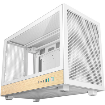  Корпус Deepcool CH260 Wood WH, TG, mini-ITX, mATX, белый 