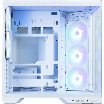  Корпус ZALMAN D50, ATX, White, Window, 1xCombo (2.5'' or 3.5''), 2x2.5'', 2x3.5'', 1xUSB Type-C, 2xUSB3.0, Side 3x120 ARGB, Rear 2x120 ARGB 