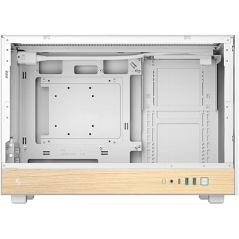  Корпус Deepcool CH260 Wood WH, TG, mini-ITX, mATX, белый 