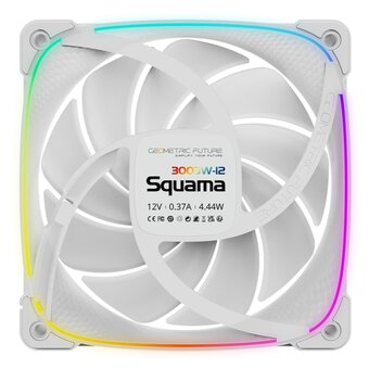  Вентилятор Geometric Future Squama 3003W-12 White (1F3003W112000) 120mm / ARGB, PWM, 120x120x30 mm, 800-2300 RPM, 84.0 CFM, 35.8 dBA 