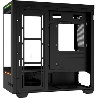  Корпус Thermalright TL-M10 Vision Black, без БП, Mini-Tower, TG, LCD, ARGB, no fans, 2xUSB-A 3.0, 1xUSB Type-C, mATX, mITX 
