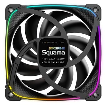  Комплект вентиляторов (3 шт.) Geometric Future Squama 3003RB-12 Reverse Black (1F3003R312000)120mm / ARGB, PWM, 120x120x30 mm, 800-2250 RPM 