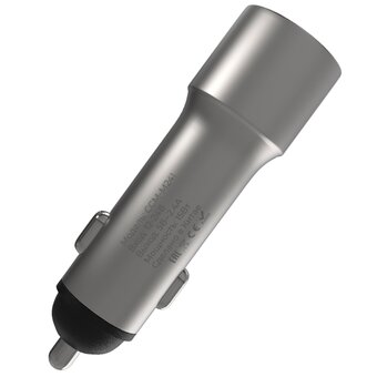  АЗУ Maxvi CCM-M241 metallic silver 2.4A, 1xUSB 