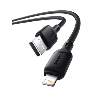  Кабель Baseus P10377702113-00 USB-Lightning Silky Series 2.4A 1м черный 