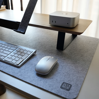  Коврик для мыши Geek Nook 20240410 100х50см Light Gray Felt Mouse pad 