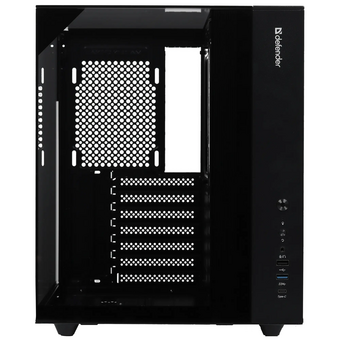  Корпус DEFENDER CryoCube (25201) Miditower ATX Micro-ATX Mini-ITX W/O PSU USB1.1+3.0+Type-C+audio черный с окном 