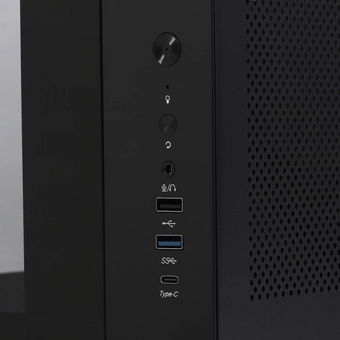  Корпус DEFENDER CryoCube (25201) Miditower ATX Micro-ATX Mini-ITX W/O PSU USB1.1+3.0+Type-C+audio черный с окном 