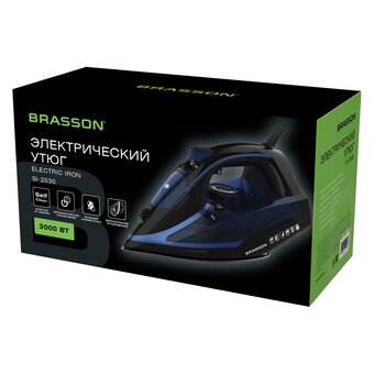  Утюг BRASSON SI-2530 черный/синий 