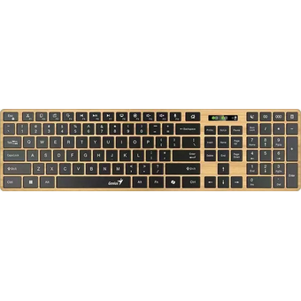  Клавиатура беспроводная Genius SlimStar 7250BT шоколадные клавиши/дерево 