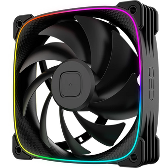  Вентилятор Geometric Future Squama 3003B-12 Black (1F3003B112000) 120mm / ARGB, PWM, 120x120x30 mm, 800-2300 RPM, 84.0 CFM, 35.8 dBA 