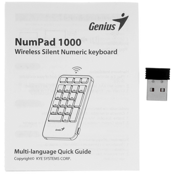  Клавиатура беспроводная Genius NumPad 1000 шоколадные клавиши/черный 