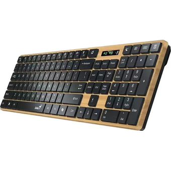  Клавиатура беспроводная Genius SlimStar 7250BT шоколадные клавиши/дерево 