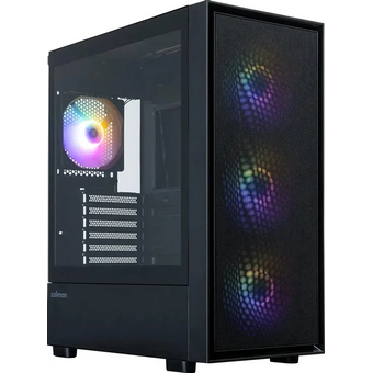  Корпус ZALMAN S6, ATX, Black, Window, 1xCombo (2.5'' or 3.5''), 3x2.5'', 1x3.5'', 1xUSB Type C, 1xUSB3.0, 2xUSB2.0, Front 3x140mm FRGB, Rear 1x120mm 