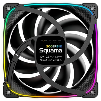  Вентилятор Geometric Future Squama 3003RB-12 Reverse Black (1F3003R112000) 120mm / ARGB, PWM, 120x120x30 mm, 800-2250 RPM, 76.0 CFM, 36.4 dBA 