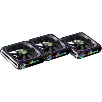 Комплект вентиляторов (3шт) XASTRA FZ120B ARGB reverse triple pack 120x120x28мм (PWM, FDB,ARGB, Matrix screen,контроллер, Daisy-chain соединение) 