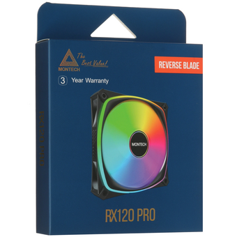  Вентилятор Montech RX120 Pro (MNT-RX120PRO-B) ARGB PWM Black 