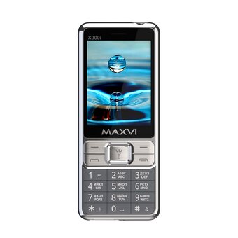  Мобильный телефон Maxvi X900i серый 