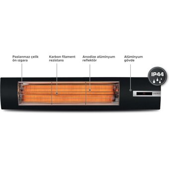 Инфракрасный обогреватель Veito SP2500RWB Space S black 