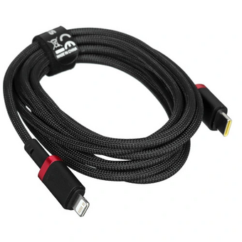  Кабель Baseus P10377800U01-03 Dura Series Fast Charging Cable Type-C to iP 20W 2m Red+Black 