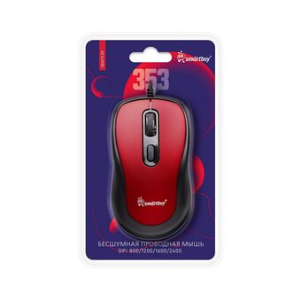  Мышь проводная Smartbuy 353 SBM353R красная 
