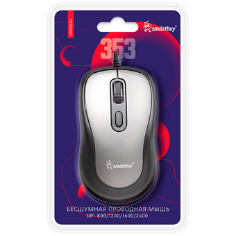  Мышь проводная Smartbuy 353 SBM353G серая 