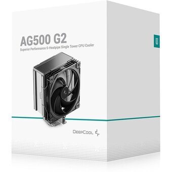  Кулер DEEPCOOL AG500 G2 LGA1851/1700/AM5/AM4 (TDP 250W, PWM, Fan 120mm, 5 тепл.трубок, черный) Ret 