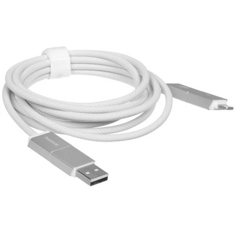  Кабель Baseus P10383000211-01 Versatile Two-for-Two Fast Charging Cable U+C to C+L 60W 2m Moon White 