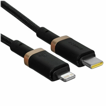  Кабель Baseus P10377800U01-02 Dura Series Fast Charging Cable Type-C to iP 20W 2m Gold+Black, 