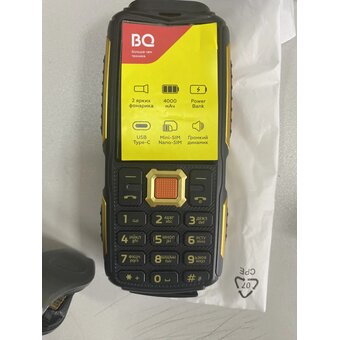  УЦ Мобильный телефон BQ 2430 Tank Power black+gold (плохая упаковка, замена дисплея) 