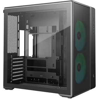  Корпус Deepcool CG590 Mesh 2F, TG (aquarium), 2x120mm ARGB Fan, mini-ITX, mATX, ATX, черный 