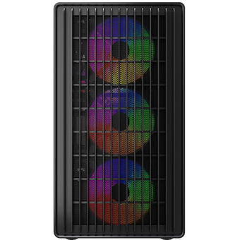  Корпус Powercase Mistral Micro C4B ARGB (CMMCB-A4), Tempered Glass, 4x 120mm ARGB PWM Fan, чёрный, mATX (OEM) 