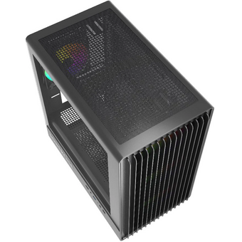  Корпус Powercase Mistral Micro C4B ARGB (CMMCB-A4), Tempered Glass, 4x 120mm ARGB PWM Fan, чёрный, mATX (OEM) 