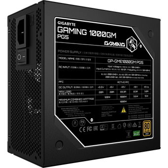  Блок питания Gigabyte GP-GME1000GM PG5, 1000Вт, 80 Plus Gold, 135мм, черный, retail 