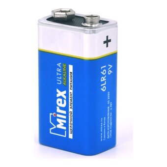  Батарейка Mirex Крона 6LR61-1BL Ultra Alkaline (23702-6LR6-E1) 