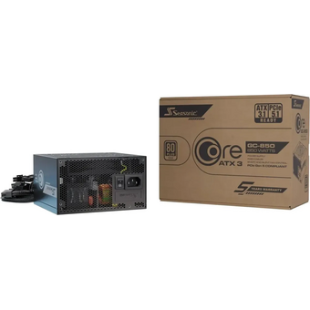  Блок питания Seasonic Core V2 GC-850 (srp-cgc851-a5a32sf), 850Вт, 80 Plus Gold, 120мм, черный, retail 