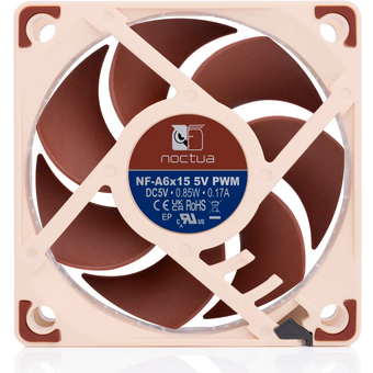 Вeнтилятор Noctua NF-A6x15 5V PWM (NF-A6x15 5V PWM) - 60mm, 3500 об/мин, 19.8 дБ, 4-pin PWM 