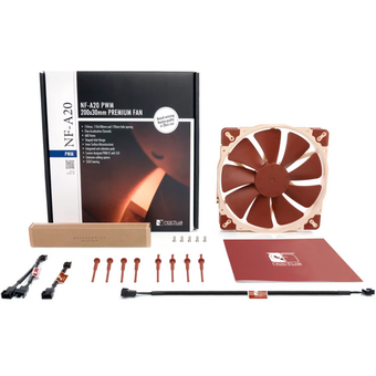  Вeнтилятор Noctua NF-A20 PWM (NF-A20 PWM) - 200mm, 800 об/мин, 18.1 дБ, 4-pin PWM 